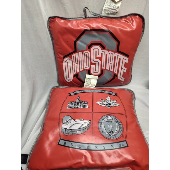 Vtg 1980's Ohio State Buckeyes Red Stadium Seat Cushion w Carmen Ohio Lyrics - Picture 1 of 7